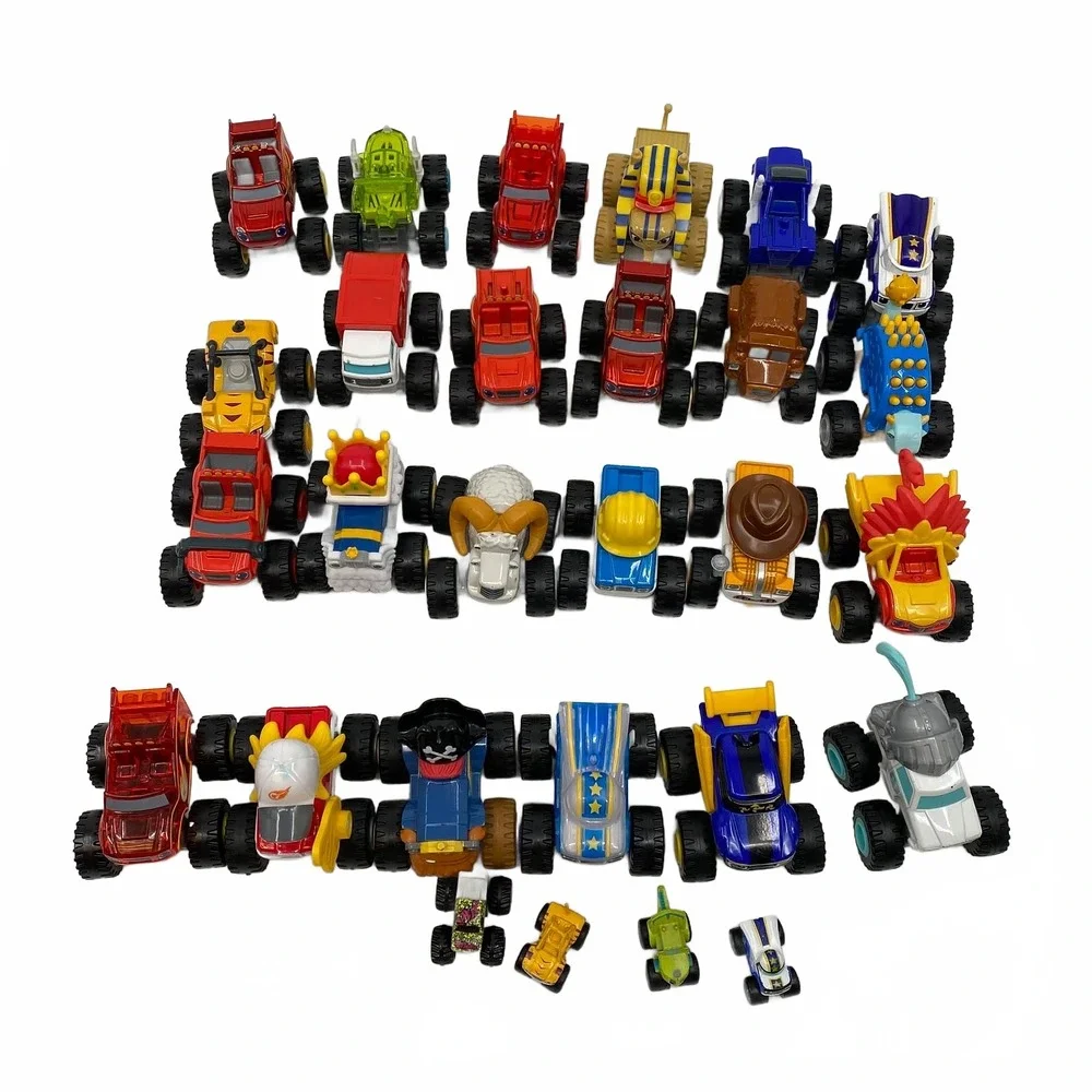 Blaze and the Monster Machines Red/Blue 24-Piece Set|OS Toy Cars